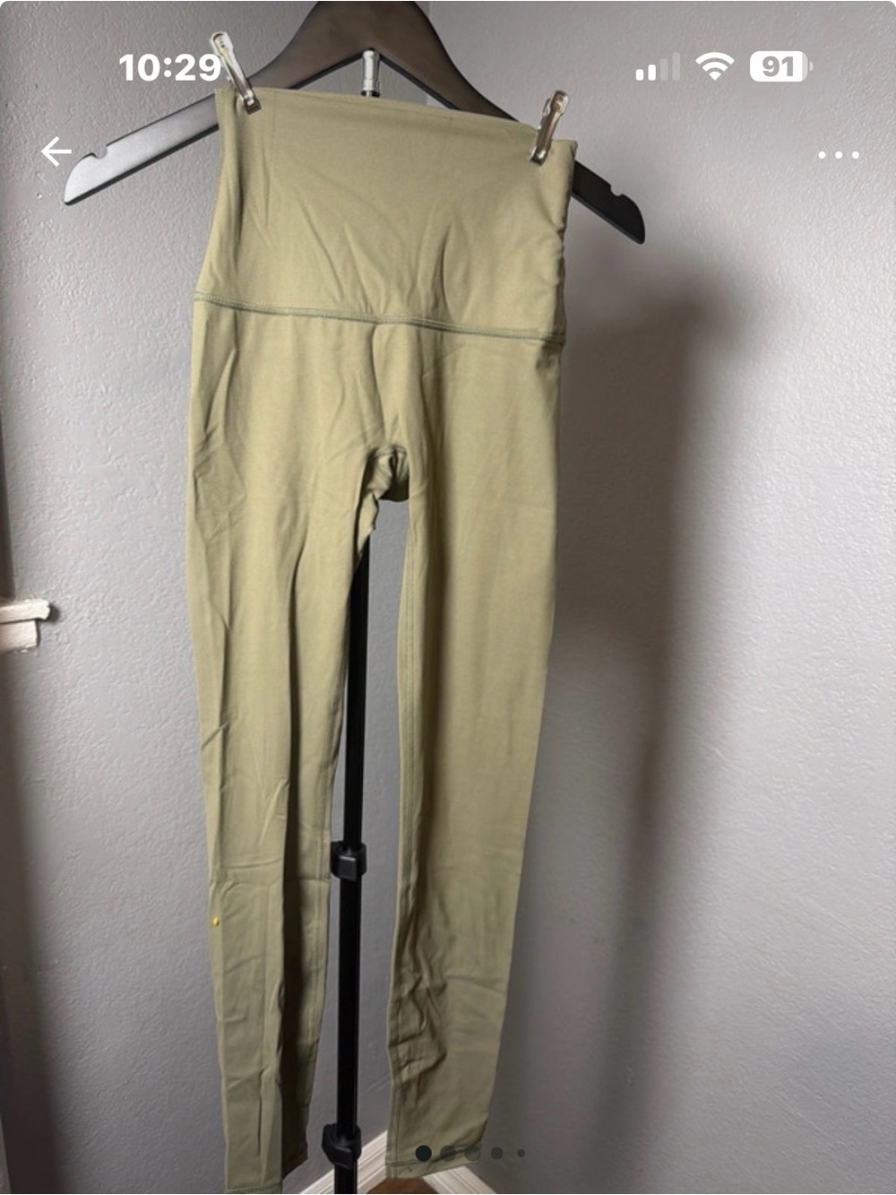 High-Waist Olive Green Women’s Leggings